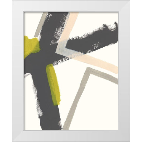 Linear Pulse I White Modern Wood Framed Art Print by Vess, June Erica