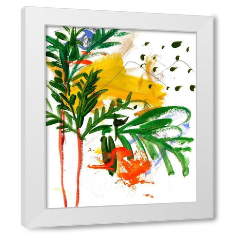 Jungle in My Heart III White Modern Wood Framed Art Print by Wang, Melissa