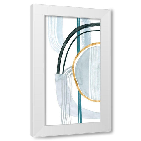 Gradient Gears I White Modern Wood Framed Art Print by Popp, Grace