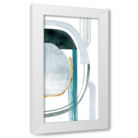 Gradient Gears II White Modern Wood Framed Art Print by Popp, Grace