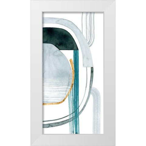 Gradient Gears II White Modern Wood Framed Art Print by Popp, Grace
