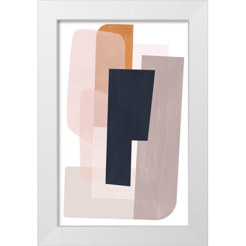 Embedded I White Modern Wood Framed Art Print by Scarvey, Emma