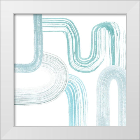 Gemstone Streams I White Modern Wood Framed Art Print by Popp, Grace