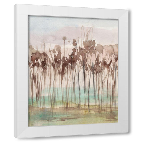 Sienna Treeline I White Modern Wood Framed Art Print by Goldberger, Jennifer