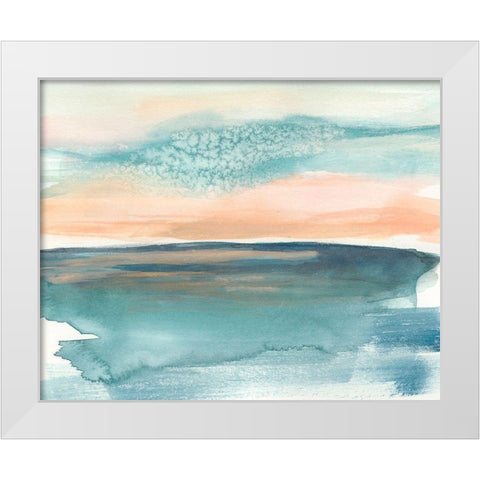 Peachy Salt Spray II White Modern Wood Framed Art Print by Goldberger, Jennifer
