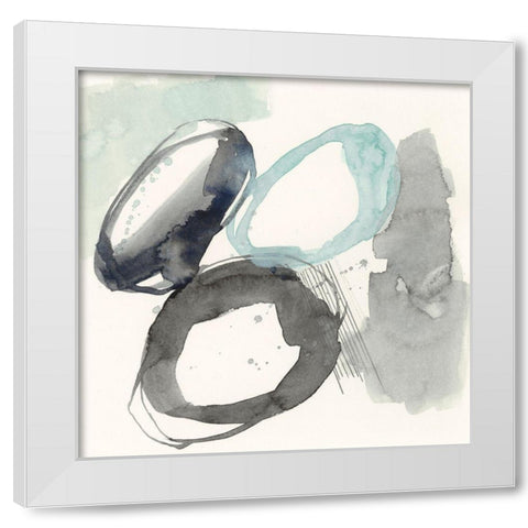 Cool Rounds I White Modern Wood Framed Art Print by Goldberger, Jennifer