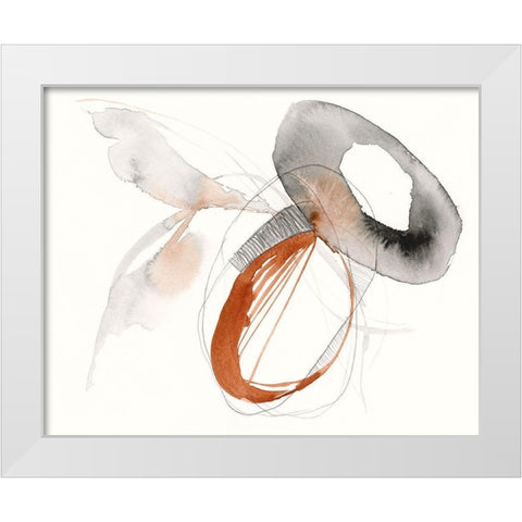 Sienna Rounds I White Modern Wood Framed Art Print by Goldberger, Jennifer