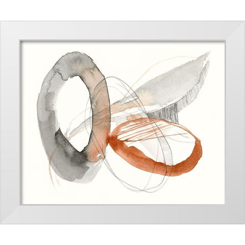 Sienna Rounds II White Modern Wood Framed Art Print by Goldberger, Jennifer