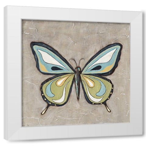 Graphic Spring Butterfly I White Modern Wood Framed Art Print by Reynolds, Jade