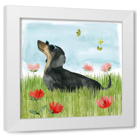 Park Pup I White Modern Wood Framed Art Print by Popp, Grace
