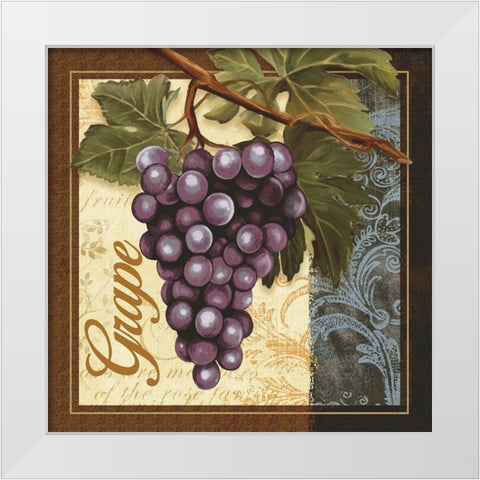 Fruit Illustration II White Modern Wood Framed Art Print by White, Abby