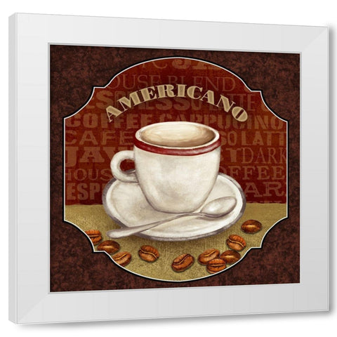 Coffee Illustration II White Modern Wood Framed Art Print by White, Abby