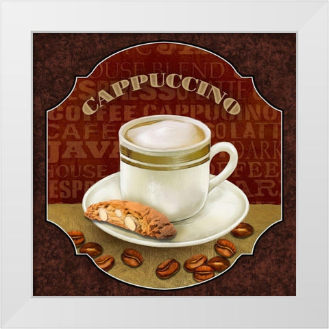 Coffee Illustration III White Modern Wood Framed Art Print by White, Abby