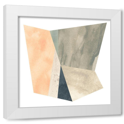 Marble Origami I White Modern Wood Framed Art Print by Vess, June Erica