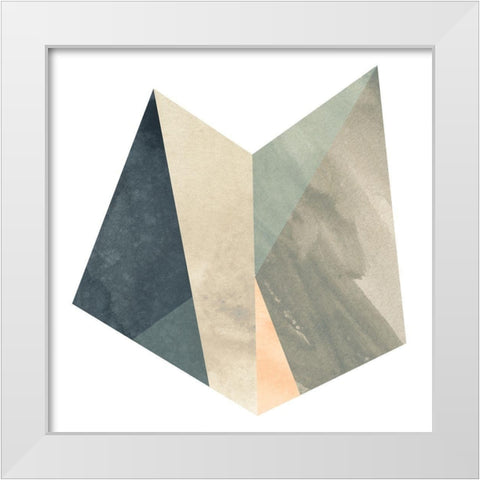 Marble Origami II White Modern Wood Framed Art Print by Vess, June Erica
