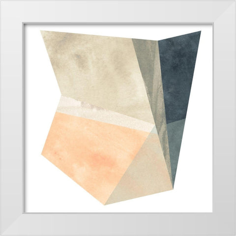 Marble Origami IV White Modern Wood Framed Art Print by Vess, June Erica
