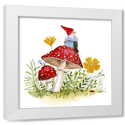 Garden Guardian I White Modern Wood Framed Art Print by Borges, Victoria