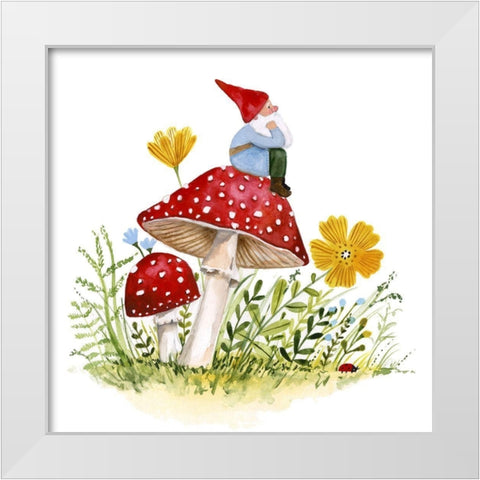 Garden Guardian I White Modern Wood Framed Art Print by Borges, Victoria