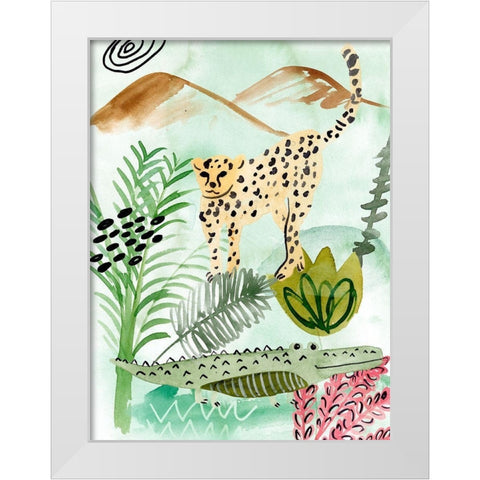 Jungle of Life I White Modern Wood Framed Art Print by Wang, Melissa