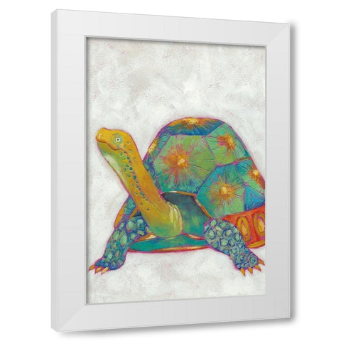 Custom Turtle Friends II White Modern Wood Framed Art Print by Zarris, Chariklia