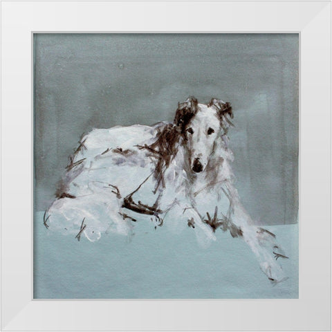 Pop Modern Dog II White Modern Wood Framed Art Print by A Very Modern Dog