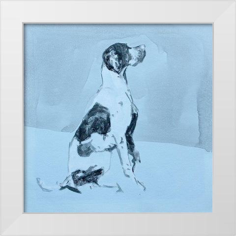 Pop Modern Dog III White Modern Wood Framed Art Print by A Very Modern Dog
