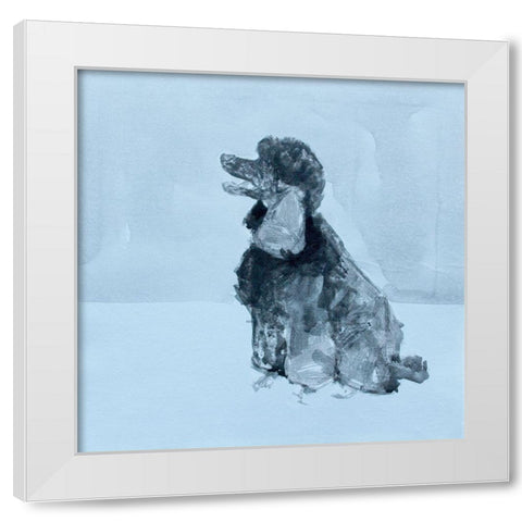 Pop Modern Dog V White Modern Wood Framed Art Print by A Very Modern Dog