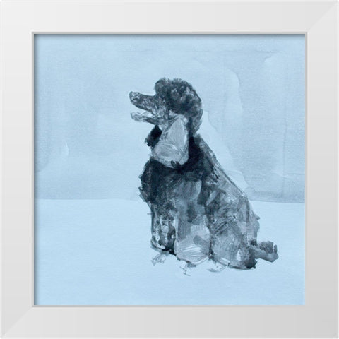 Pop Modern Dog V White Modern Wood Framed Art Print by A Very Modern Dog