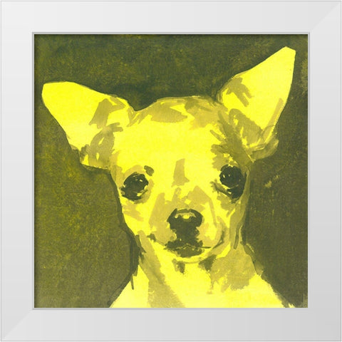 Pop Modern Dog VII White Modern Wood Framed Art Print by A Very Modern Dog