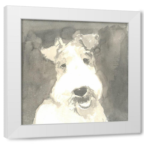 Sepia Modern Dog VI White Modern Wood Framed Art Print by A Very Modern Dog