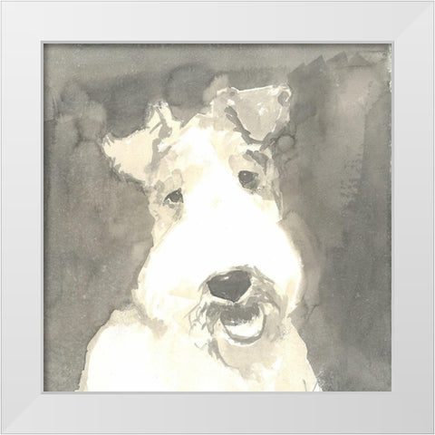 Sepia Modern Dog VI White Modern Wood Framed Art Print by A Very Modern Dog