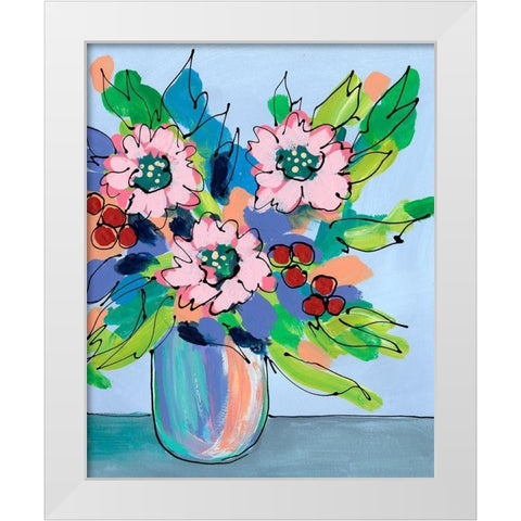 Rowdy Floral II White Modern Wood Framed Art Print by Moore, Regina