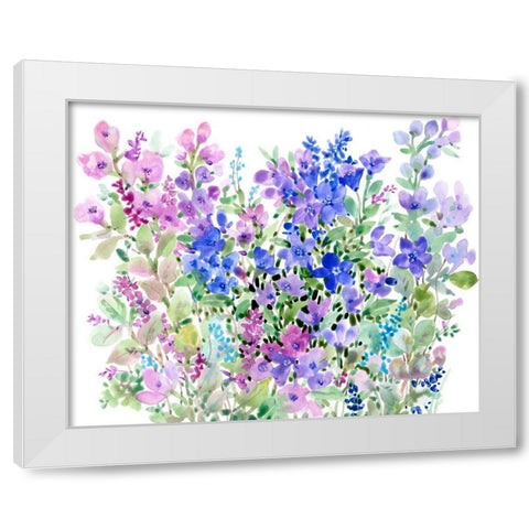 Floral Fragrance I White Modern Wood Framed Art Print by OToole, Tim