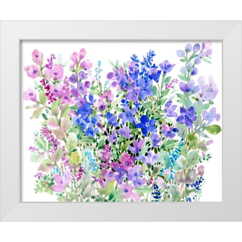 Floral Fragrance I White Modern Wood Framed Art Print by OToole, Tim