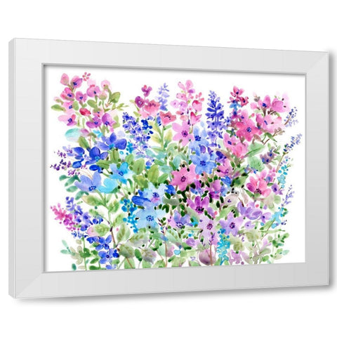 Floral Fragrance II White Modern Wood Framed Art Print by OToole, Tim