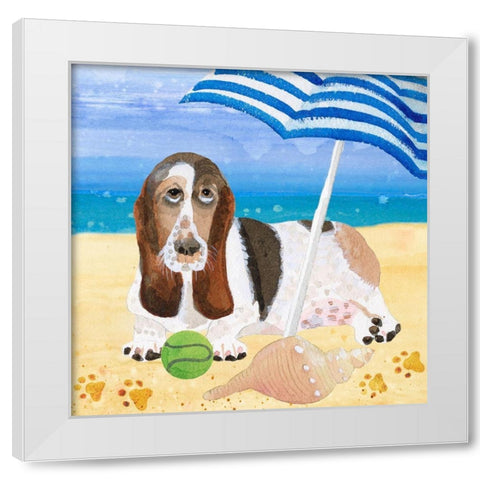 Ruffin It II White Modern Wood Framed Art Print by Ludwig, Alicia