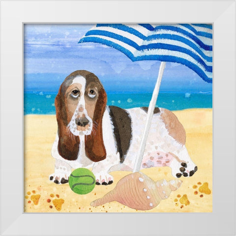 Ruffin It II White Modern Wood Framed Art Print by Ludwig, Alicia