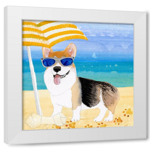 Ruffin It III White Modern Wood Framed Art Print by Ludwig, Alicia