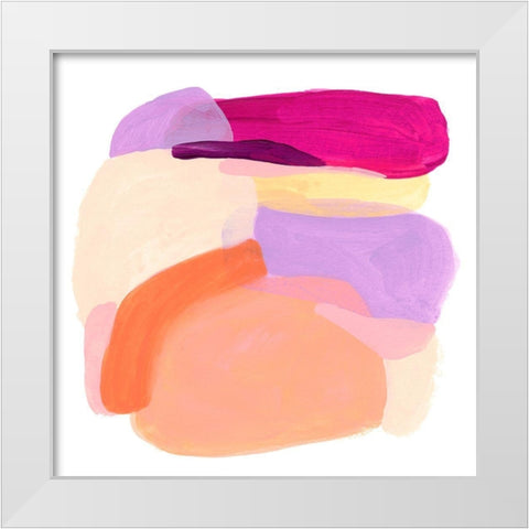 Piquant Forms III White Modern Wood Framed Art Print by Vess, June Erica