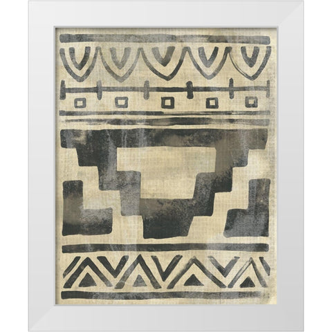 Bazaar Motif I White Modern Wood Framed Art Print by Vess, June Erica