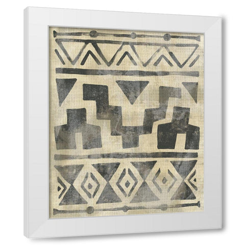 Bazaar Motif II White Modern Wood Framed Art Print by Vess, June Erica