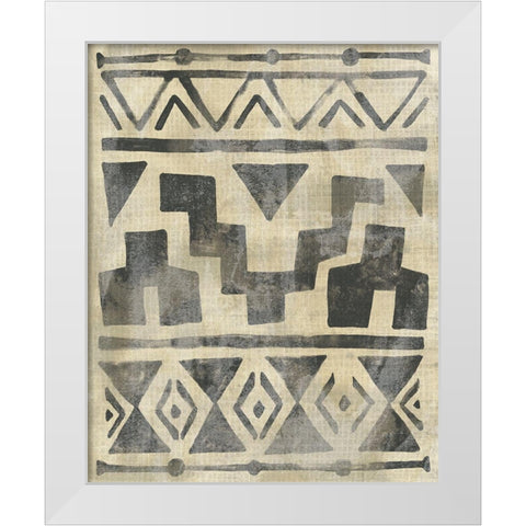 Bazaar Motif II White Modern Wood Framed Art Print by Vess, June Erica