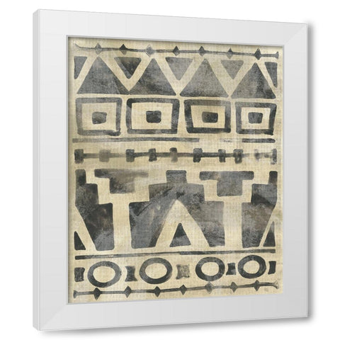 Bazaar Motif III White Modern Wood Framed Art Print by Vess, June Erica