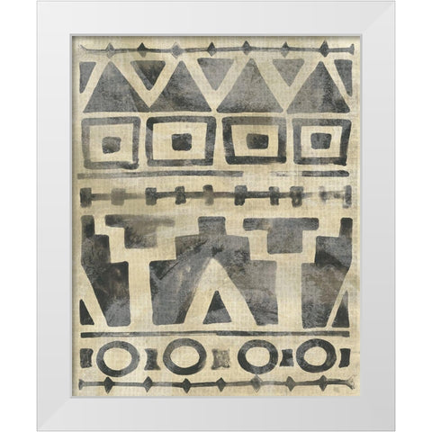 Bazaar Motif III White Modern Wood Framed Art Print by Vess, June Erica