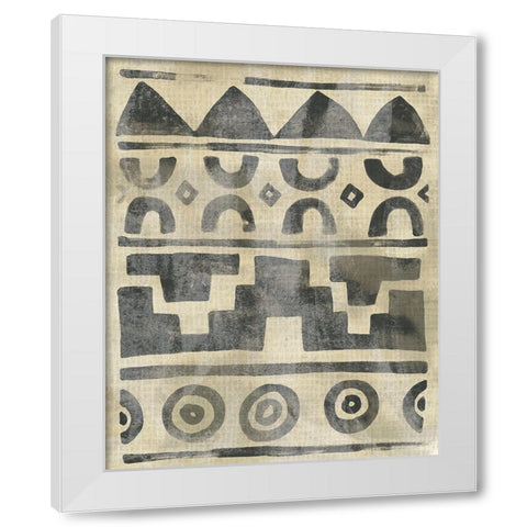 Bazaar Motif IV White Modern Wood Framed Art Print by Vess, June Erica