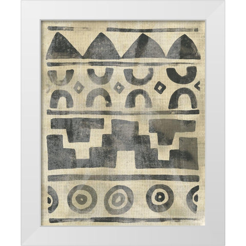 Bazaar Motif IV White Modern Wood Framed Art Print by Vess, June Erica