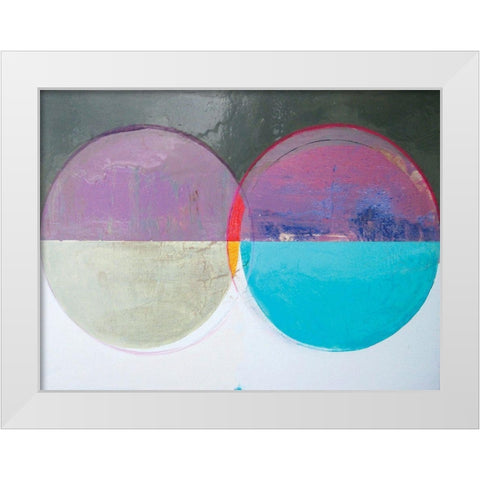 Clear Intentions V White Modern Wood Framed Art Print by Bellissimo Art
