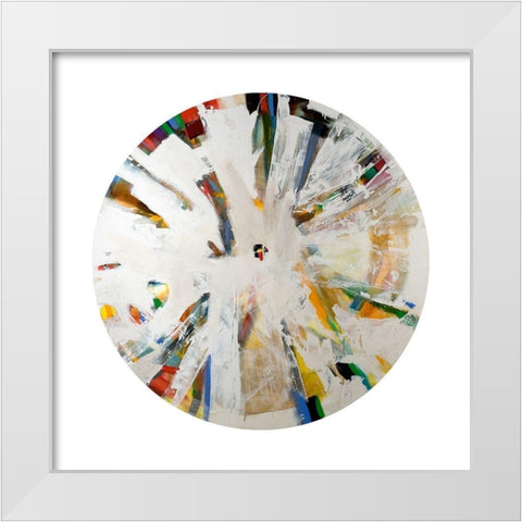 Galileos Assistant V White Modern Wood Framed Art Print by Bellissimo Art