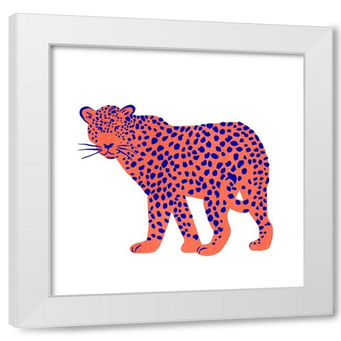 Bright Leopard I White Modern Wood Framed Art Print by Scarvey, Emma