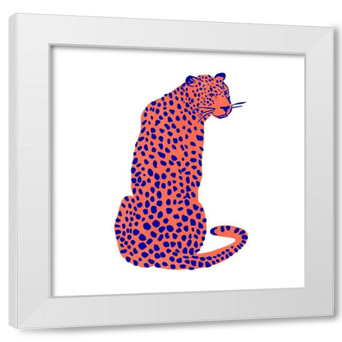 Bright Leopard II White Modern Wood Framed Art Print by Scarvey, Emma